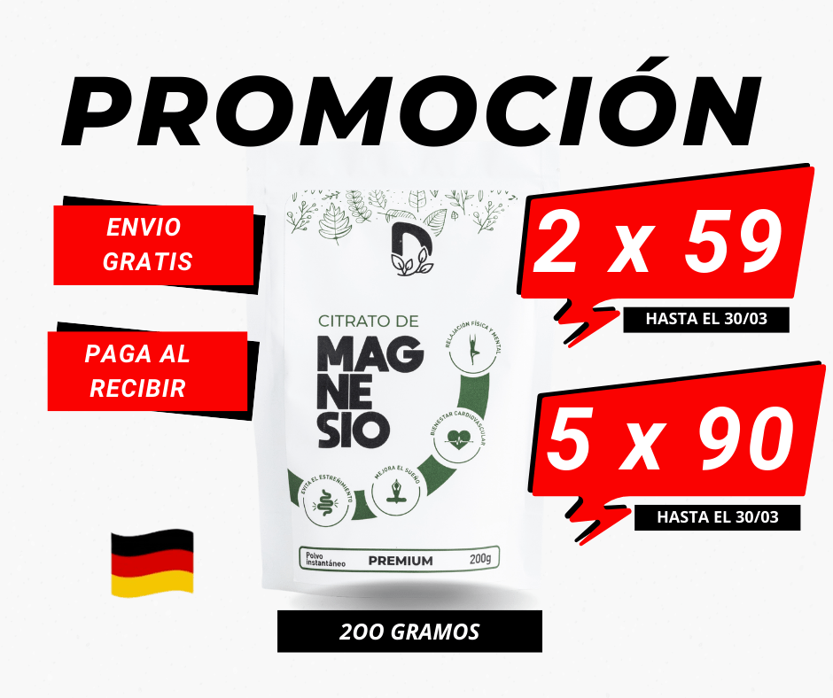 Citrato de Magnesio Alemán 200 g (Alta Pureza) - Disfruto Perú