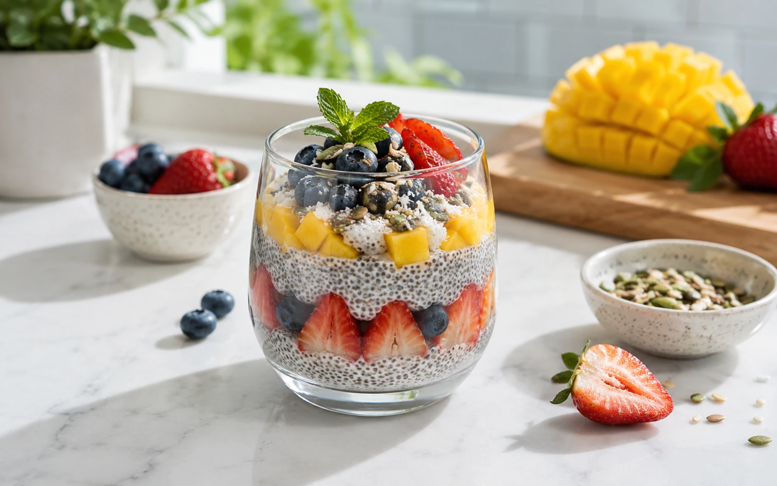 Maca en bebidas frías y calientes: bebida caliente con leche y canela, y agua fresca con fresa